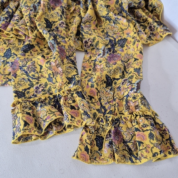 Madewell x Karen Walker Loretta 100% Silk Floral Ruffle Mini Dress - Size 14 - Picture 12 of 16